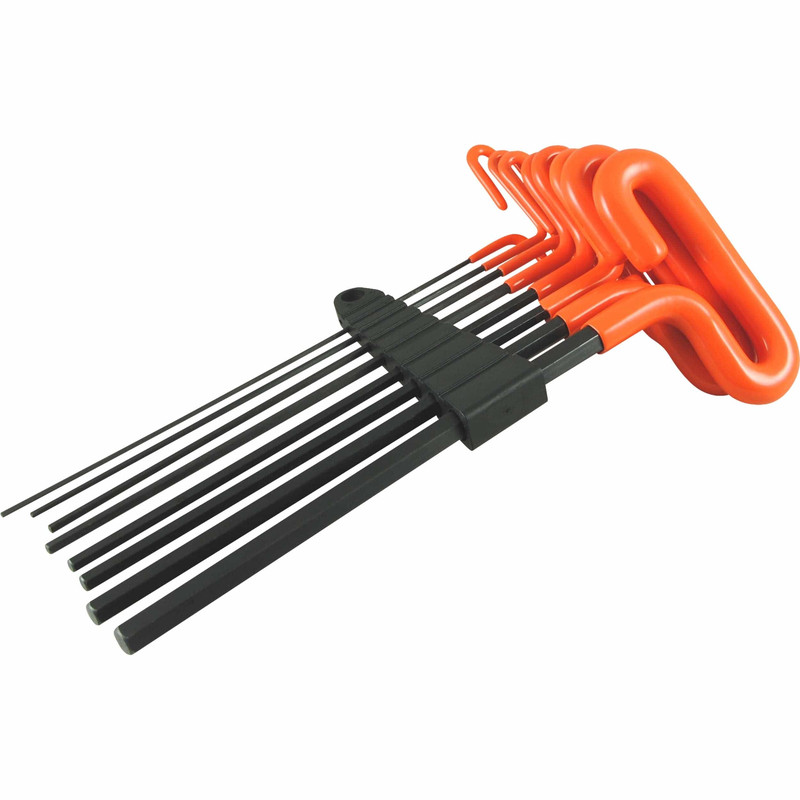 9" Long Loop Handle Metric Hex Key Set, 8pc, 2mm - 10mm